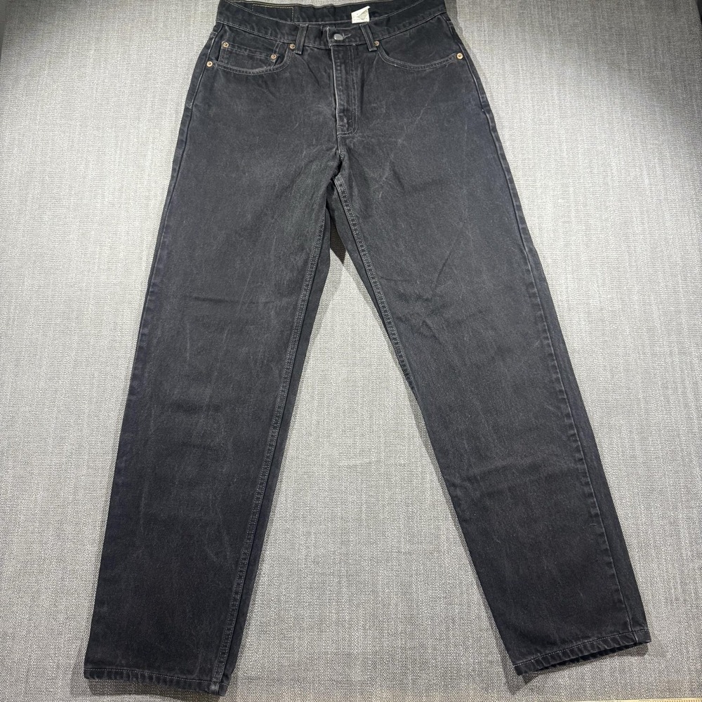 Levis 550 Jeans Mens 33x32 Black Relaxed Tapered Denim Dark Wash Classic Vtg
